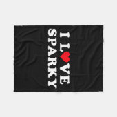 I Love Sparky Matching Girlfriend &amp; Boyfriend  Fleece Deken (Voorkant (Horizontaal))