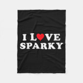 I Love Sparky Matching Girlfriend &amp; Boyfriend  Fleece Deken (Voorkant)