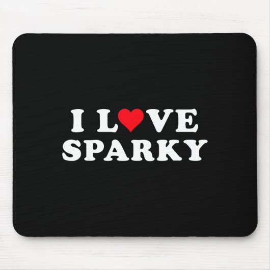I Love Sparky Matching Girlfriend & Boyfriend Muismat (Voorkant)