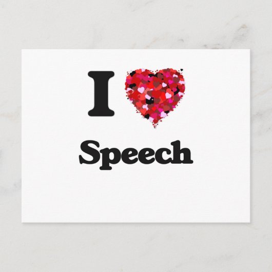 I Love Speech Briefkaart (Voorkant)
