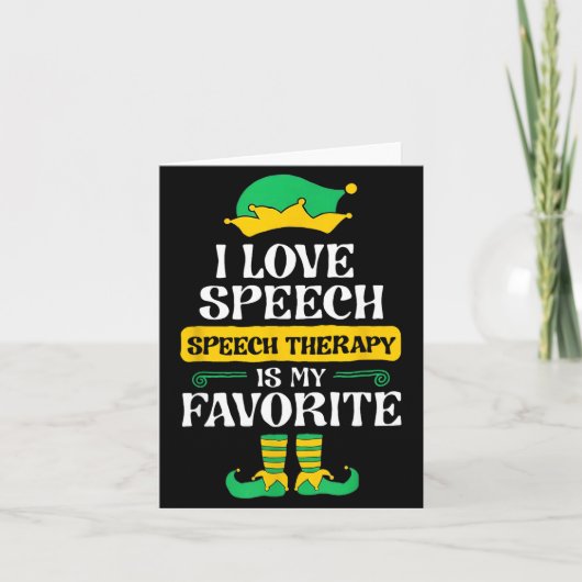 I Love Speech Speech Therapy Is My Favorite  Kaart (Voorkant)