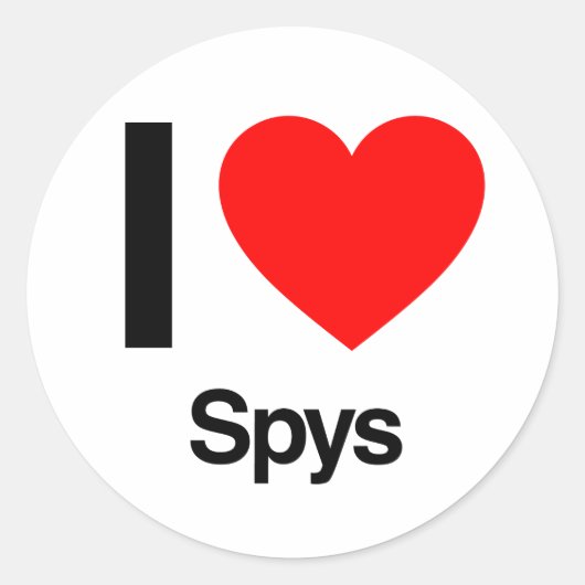i love spiys ronde sticker (Voorkant)