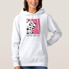 "I Love Spots" - Roze, zwarte en witte Dalmatian Hoodie