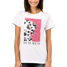 "I Love Spots" - Roze, zwarte witte Dalmatian