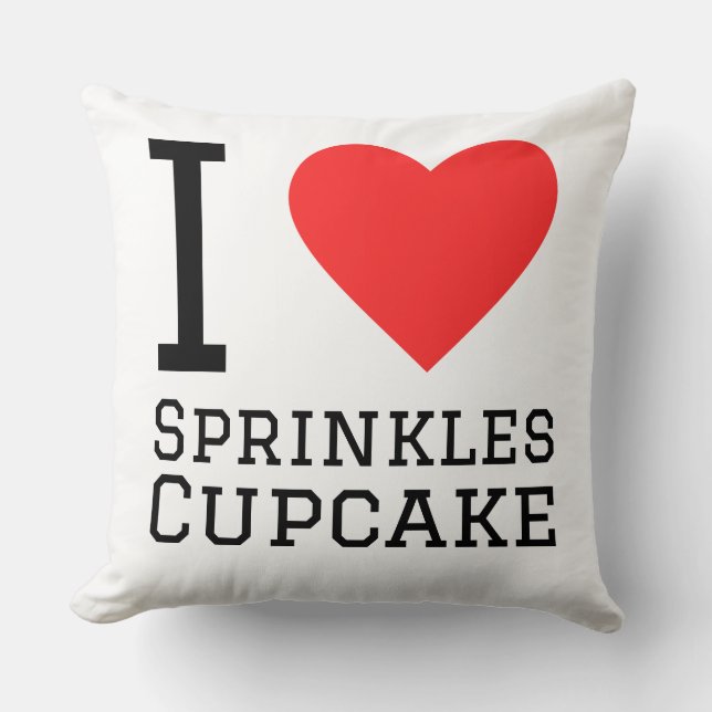 I love sprinkles cupcake kussen (Voorkant)