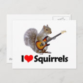 I Love Squirrels Briefkaart (Voorkant / Achterkant)
