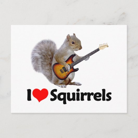 I Love Squirrels Briefkaart (Voorkant)