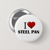 I Love Steel Pan Button (Voorkant /achterkant)