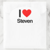 i love steven ovale sticker (Tas)