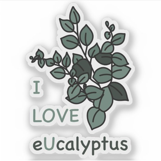 I LOVE Sticker Ucalyptus (Devant)