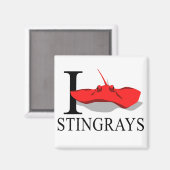 I Love Stingrays Magnets (Recto/Verso)