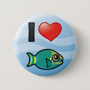 I Love Stoplight Parrotfish Ronde Button 5,7 Cm