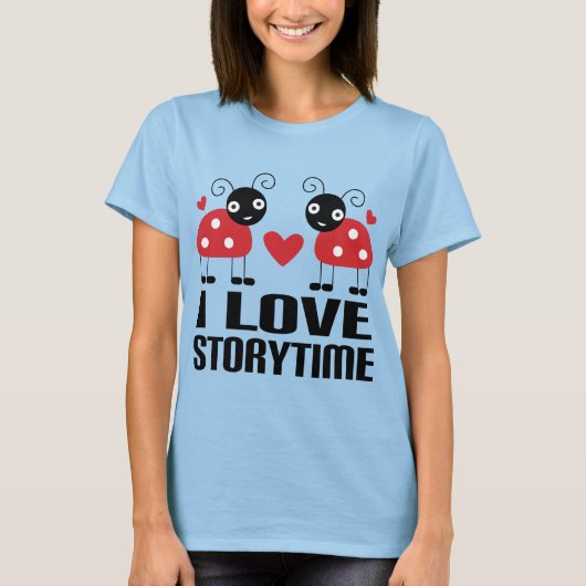I Love Storytime Ladybug Tshirt cadeau (Devant)