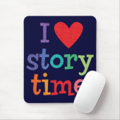 I Love Storytime T-Shirts & Gifts Muismat (Met muis)