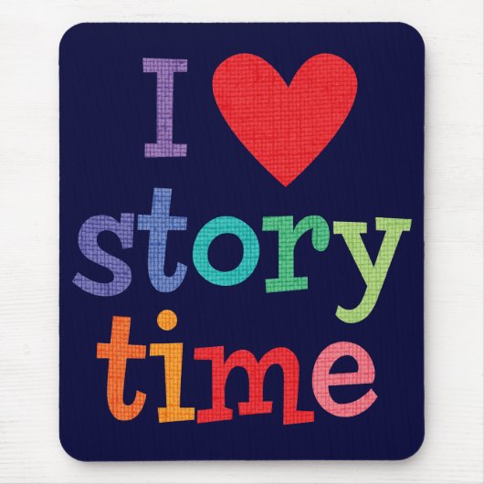 I Love Storytime T-Shirts & Gifts Muismat (Voorkant)