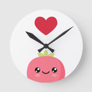 I love strawberries ronde klok