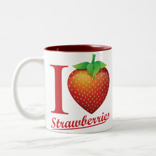 I Love Strawberry Tweekleurige Koffiemok