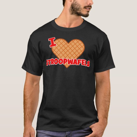 I Love Stroopwafels T-shirt (Voorkant)