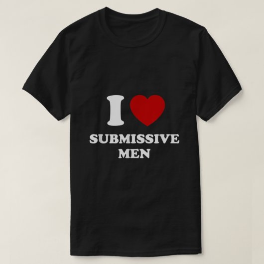 I Love Submissive Mannen T-shirt (Design voorkant)
