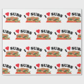 I Love Subs Cadeaupapier (Vlak)