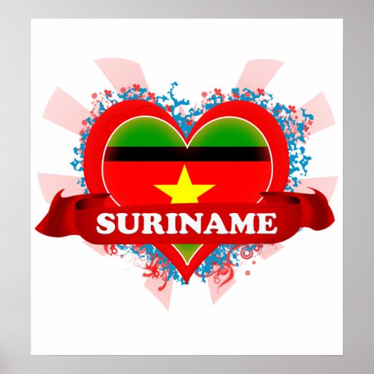  I Love Suriname Poster (Voorkant)