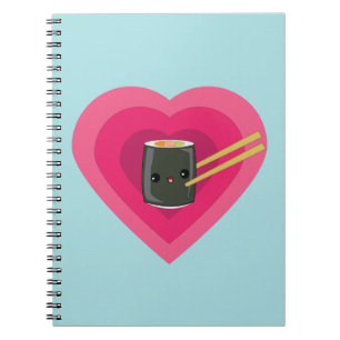 I Love Sushi Kawaii Sushi Roll Notitieboek