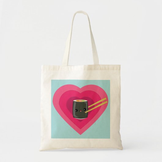 I Love Sushi Kawaii Sushi Roll Tote Bag (Voorkant)