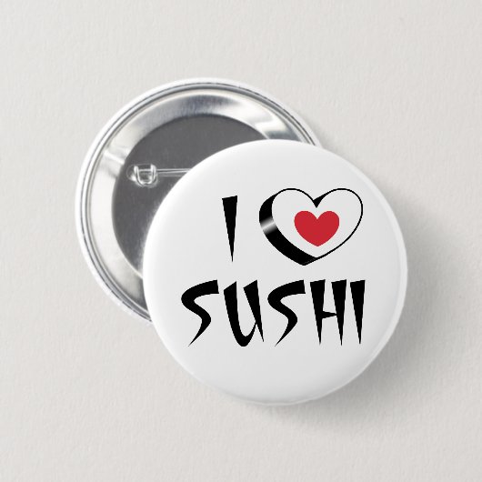 I love sushi ronde button 5,7 cm (Voorkant /achterkant)