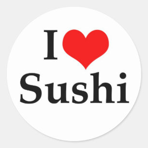 I Love Sushi Ronde Sticker
