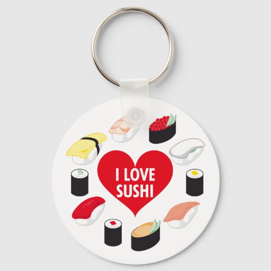 I Love Sushi Sleutelhanger (Voorkant)