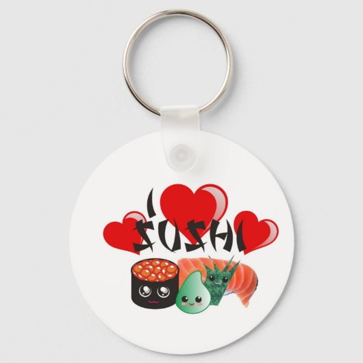 I Love Sushi Sleutelhanger (Voorkant)