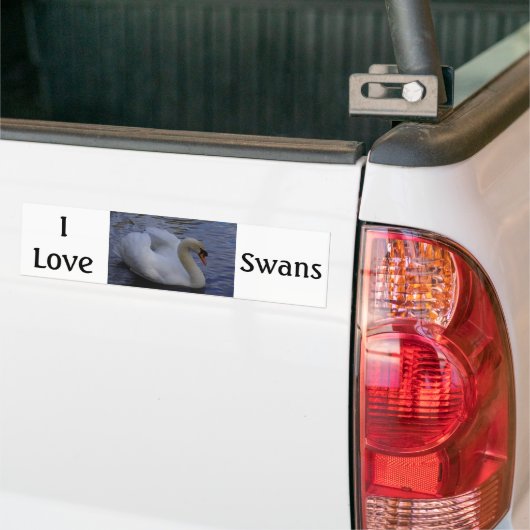 I Love Swans Bumpersticker (Op Truck)