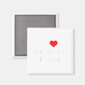 I Love Sweaty Hugs Marathon Watching Tee  Magneet (Voorkant / Achterkant)