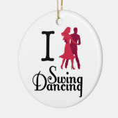 I Love Swing Dancing Keramisch Ornament (Links)