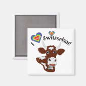 I love Switzerland Magnet Magneet (Voorkant / Achterkant)