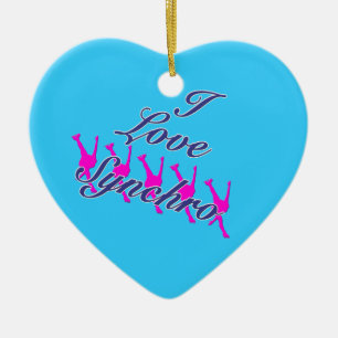 I Love Synchro Ornament - Jouw naam on Back