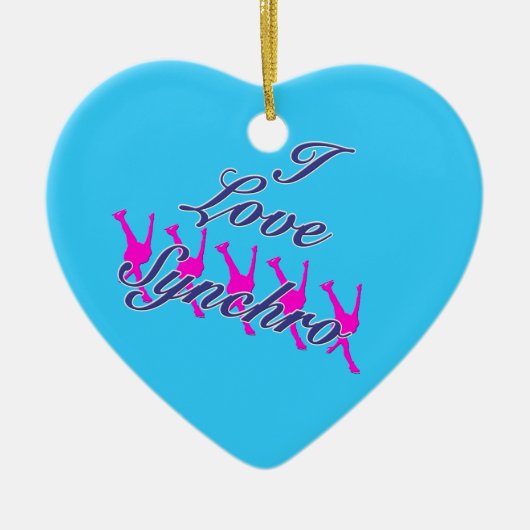 I Love Synchro Ornament - Jouw naam on Back (Voorkant)