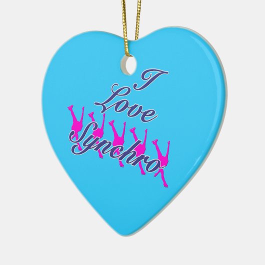I Love Synchro Ornament - Jouw naam on Back (Links)