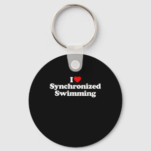 I Love Synchronming Heart Souvenir Funny Sleutelhanger