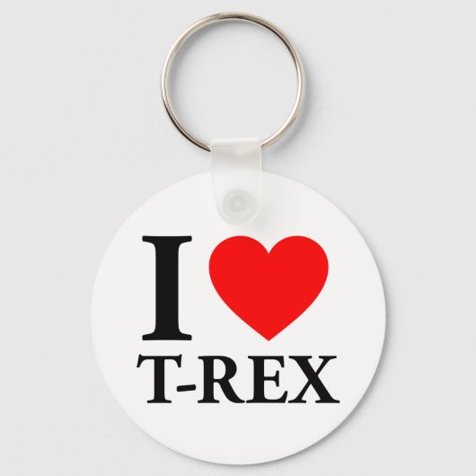 I Love T - Rex Sleutelhanger (Voorkant)