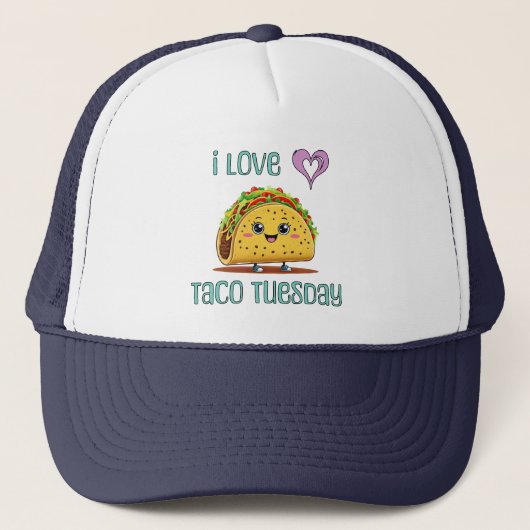 I Love Taco Tuesday Trucker Pet (Voorkant)