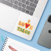 i love tacos fun sticker (Laptop met iPhone)