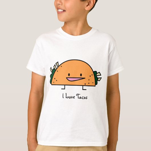 I Love Tacos - Kinder T-Shirt (Voorkant)