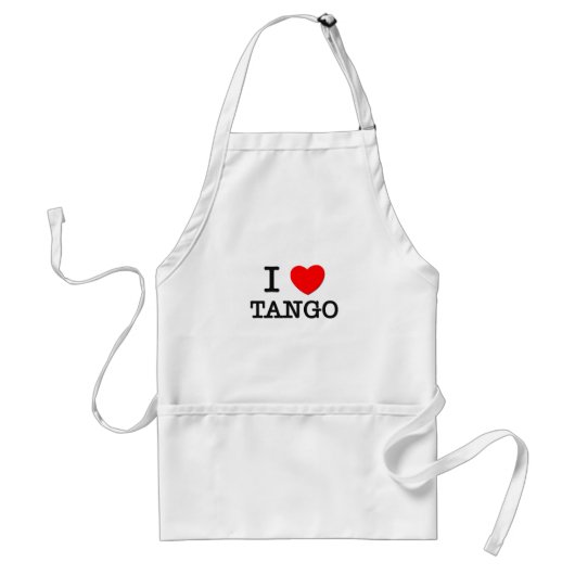 I Love Tango Standaard Schort (Voorkant)