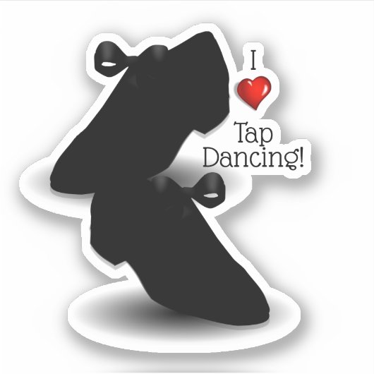 I Love Tap Dancing Sticker (Voorkant)
