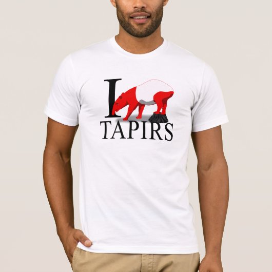 I Love Tapirs T-shirts (Voorkant)