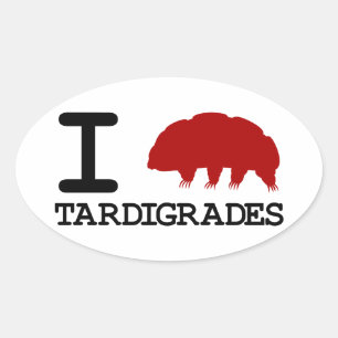 I Love Tardigrades Ovale Sticker
