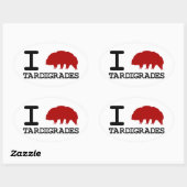 I Love Tardigrades Ovale Sticker (Vel)