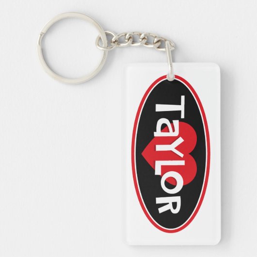 I Love Taylor Sleutelhanger (Voorkant)