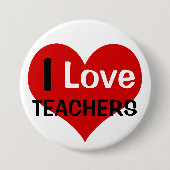 I Love Teachers Ronde Button 7,6 Cm (Voorkant)